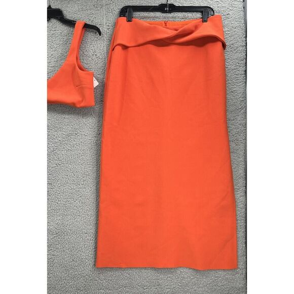 BEC & BRIDGE CLOVER TOP & MIDI SKIRT SET NECTARINE ORANGE SIZE 12 NEW - Picture 5 of 12